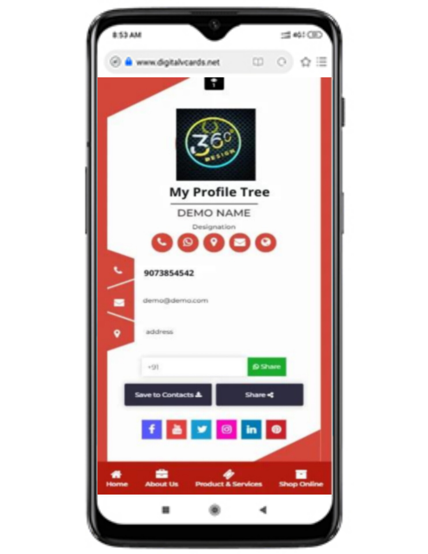 Digital Business Card Template 1 Digital Business Card Template 1