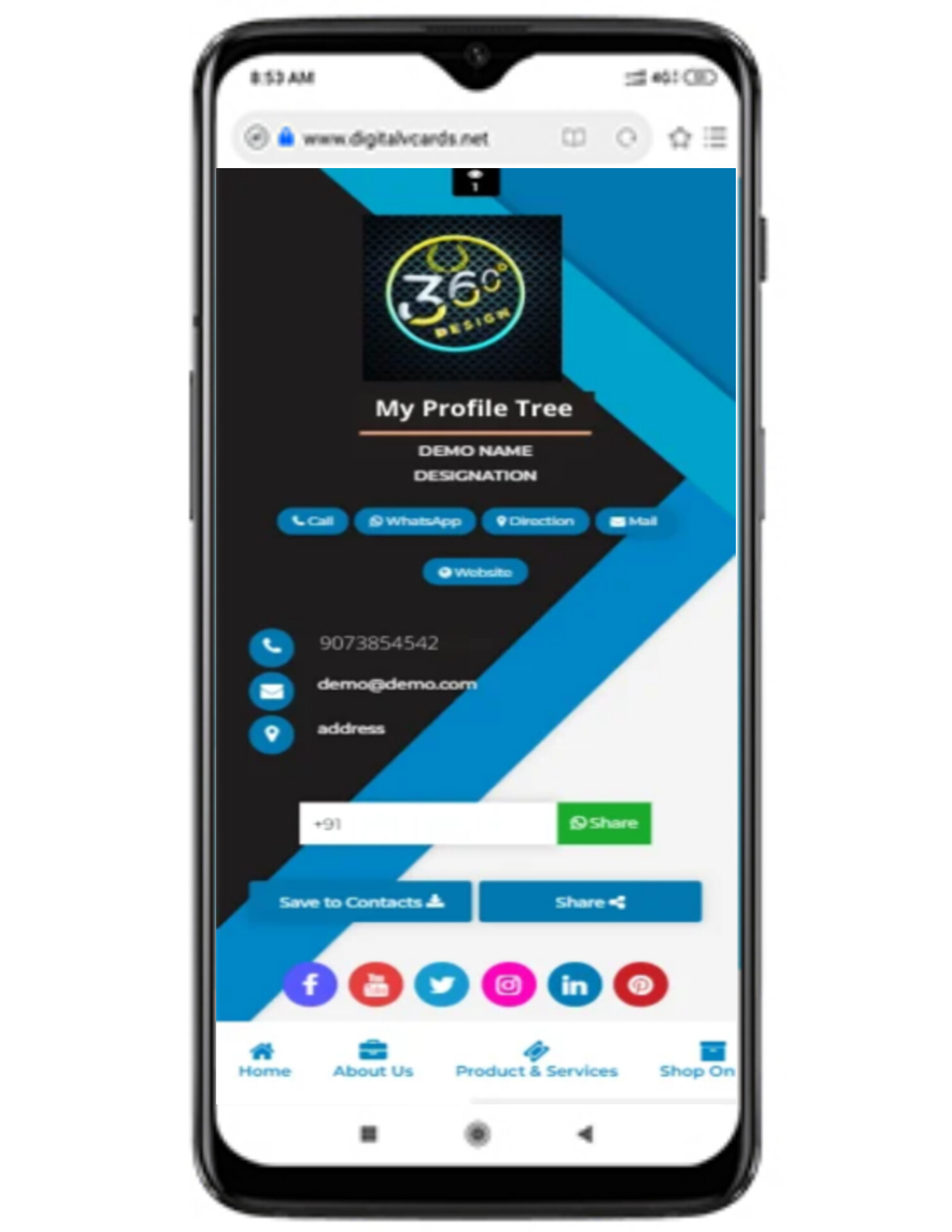 Digital Business Card Template 1 Digital Business Card Template 1