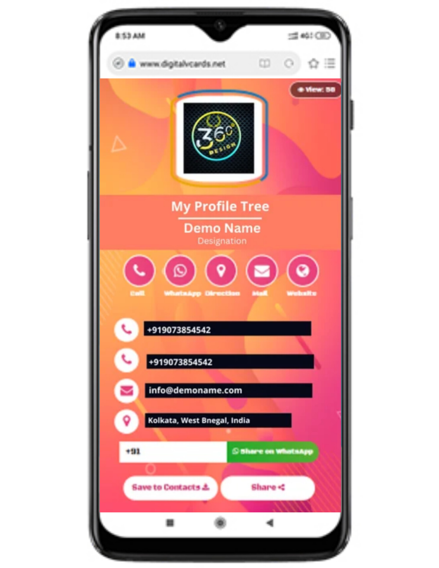 Digital Business Card Template 1