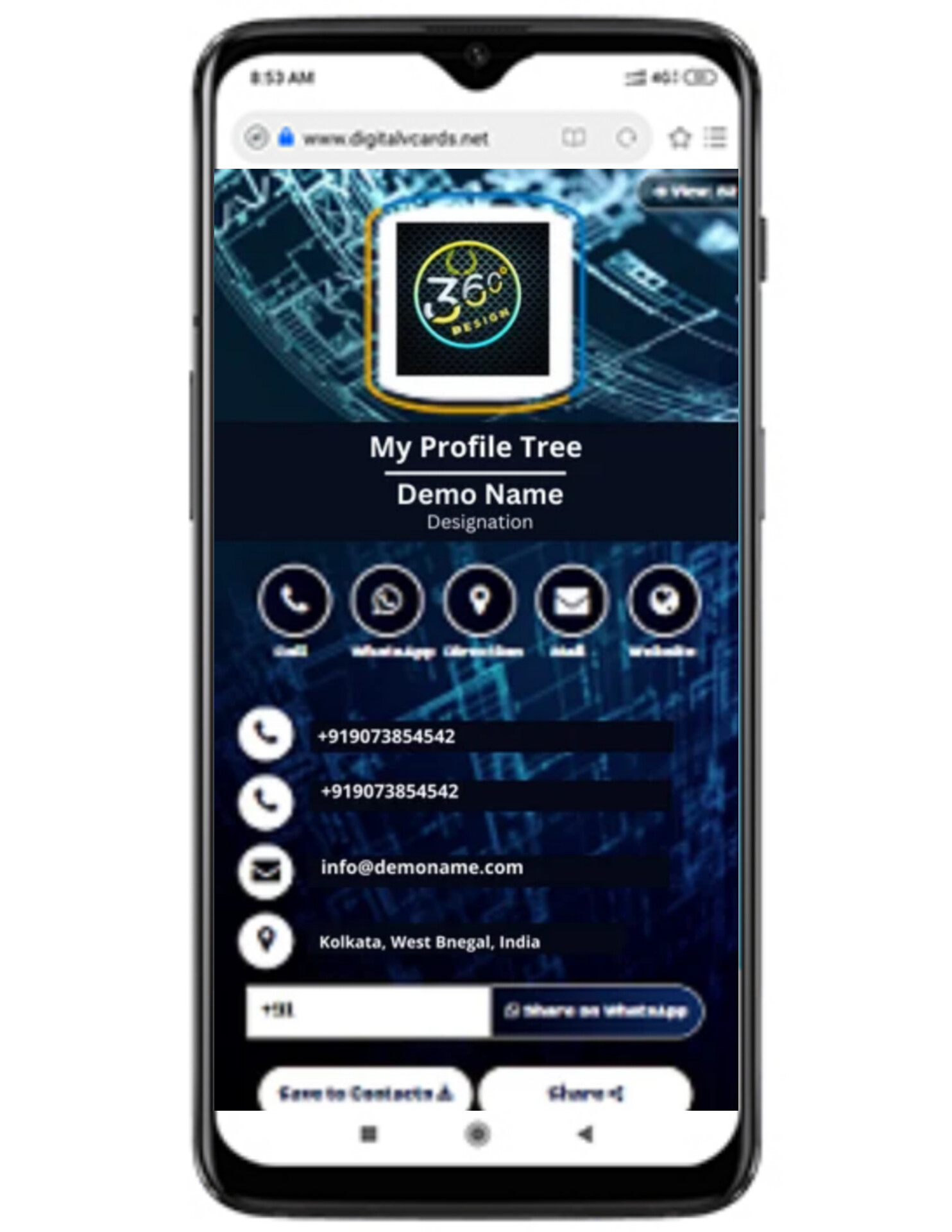 Digital Business Card Template 1