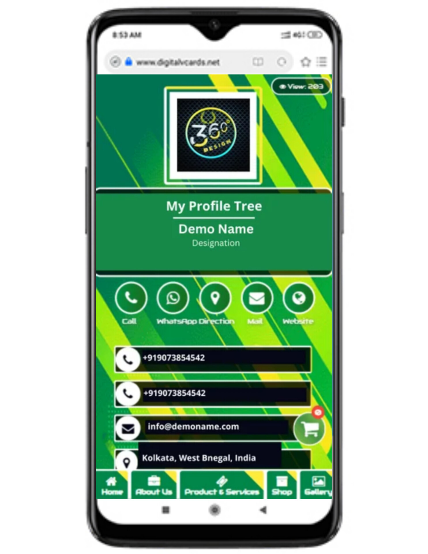 Digital Business Card Template 1