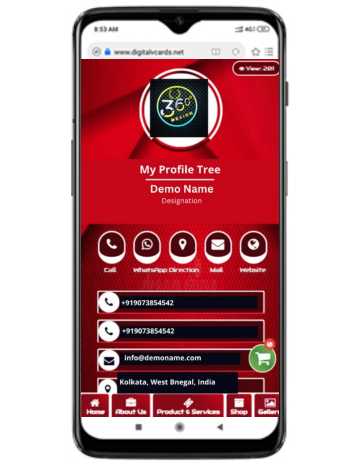 Digital Business Card Template 1