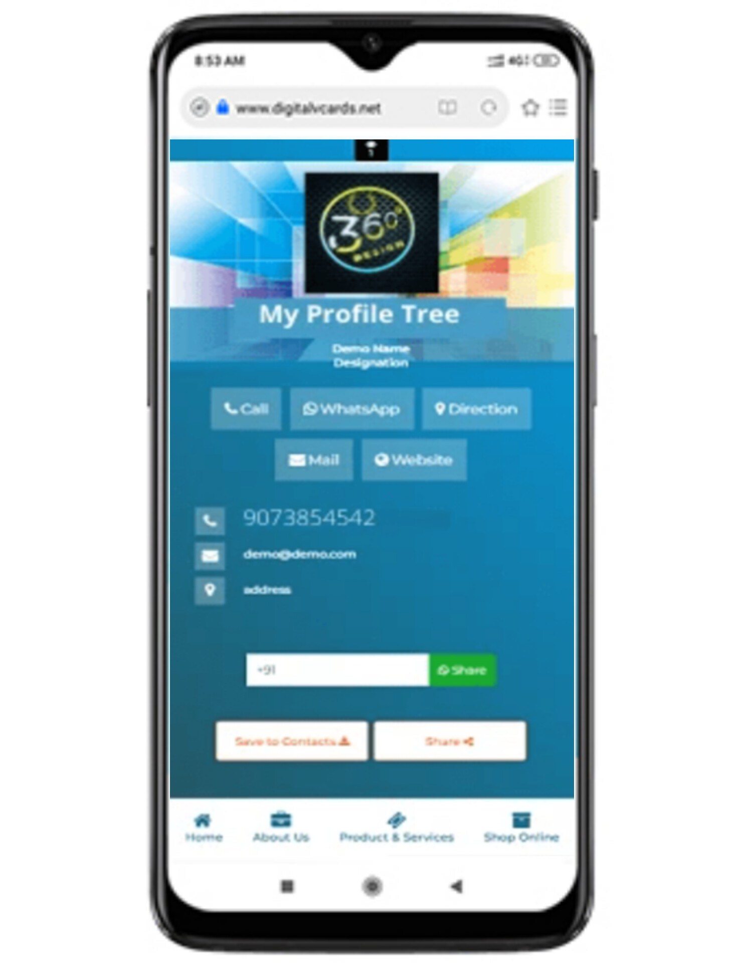 Digital Business Card Template 1 Digital Business Card Template 1